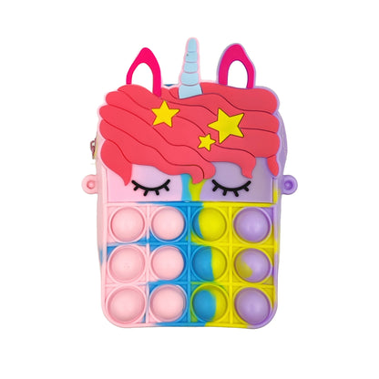Valente Universal Cute Cartoon Silicone Zipper Coin Purse Pouch For Kids & Girls.