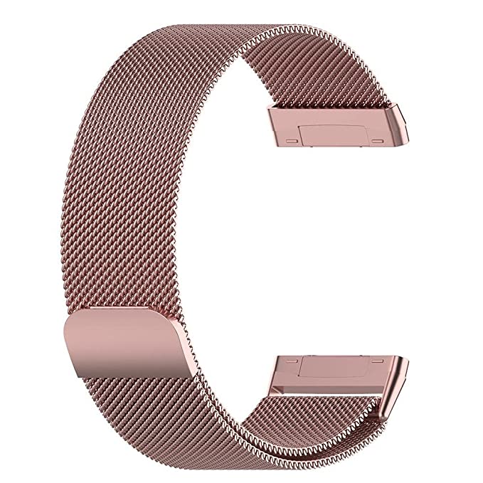 Valente Stainless Chain Mesh Watch Strap Compatible with Fitbit Versa 3 & Versa Sense only