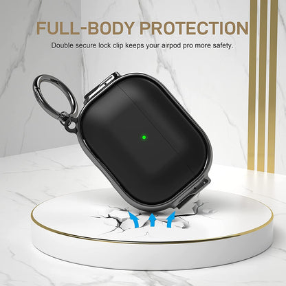 Valente Hard Protective Eggshell Case Cover With Locking Mechanism Compatible For Airpods pro 1st Generation & 2nd Generation ONLY.