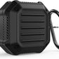Valente Rugged Armor Carbon Protective Case with Carabiner for Samsung Galaxy Buds Live (2020) , Buds Pro (2021) , Buds2 (2021)