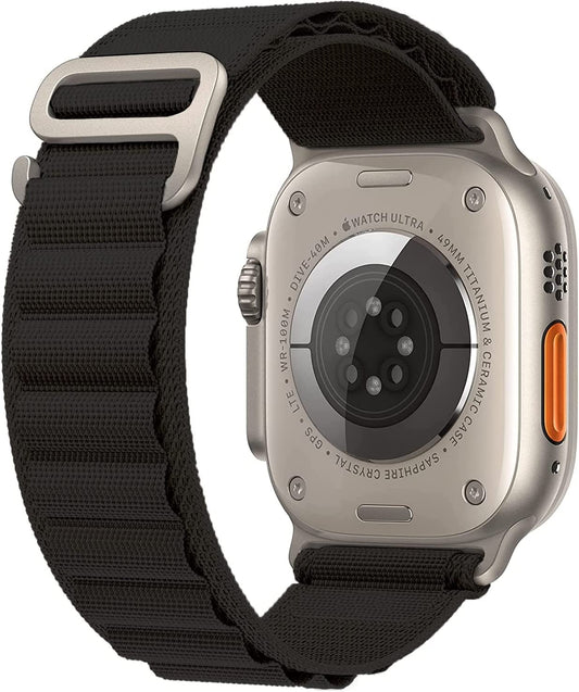 Valente Nylon Alpine Loop 42/44/45/49mm Strap Compatible with Apple Watch Series 10,9,8,7,6,5,SE,Ultra 2