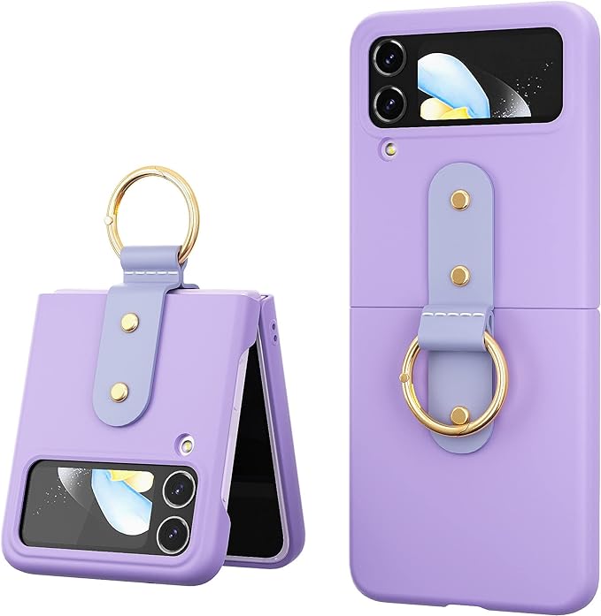 Valente Durable Polycarbonate Case Cover with Ring for Samsung Galaxy Z Flip 3