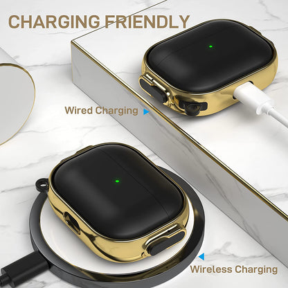 Valente Hard Protective Eggshell Case Cover With Locking Mechanism Compatible For Airpods pro 1st Generation & 2nd Generation ONLY.