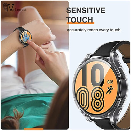 Valente Bumper Case Cover with Built-in Screen Protector Case Compatible with Samsung Galaxy Watch 4
