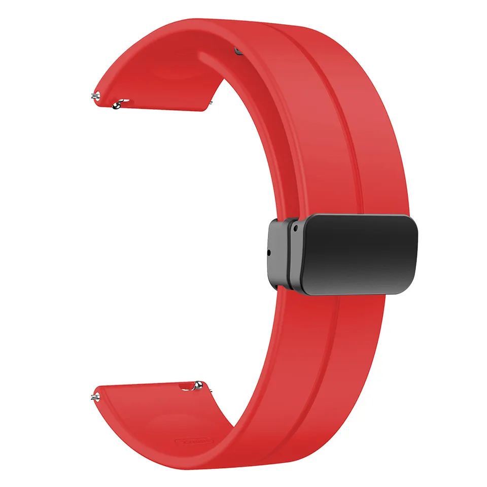 Valente 20mm Magnetic buckle Watch Strap for Galaxy Watch Active 2 (40mm & 44mm),Active (40mm), Watch 3 (41mm),Boat Vertex,Amazfit Bip,GTR (42mm),GTS,Dizo Watch 2,firebolt infinity