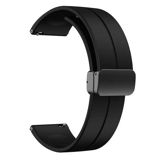 22mm silicone watch strap-black
