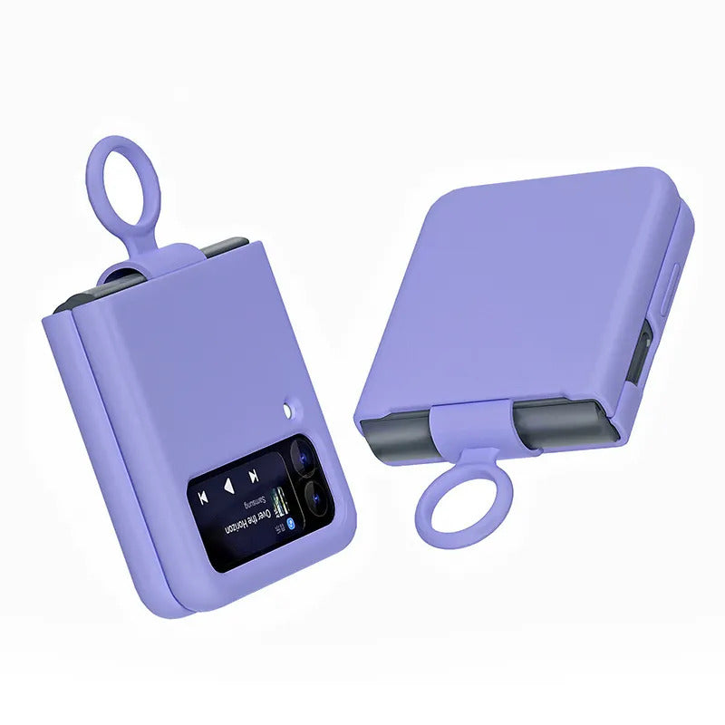 Valente silicone ring holder case purple for Samsung Galaxy Z Flip 4