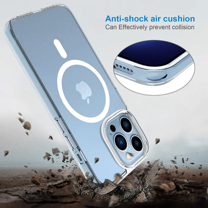 Valente Hard Polycarbonate Anti-Yellowing MagSafe Transparent Case Cover for Apple Iphone 14 Pro