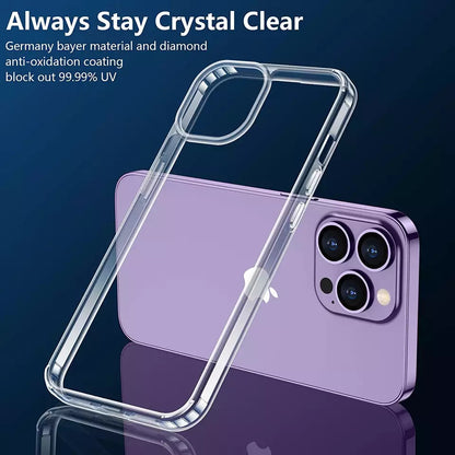 Valente Hard Polycarbonate Anti-Yellowing Transparent Back Cover for Apple Iphone 14 Pro