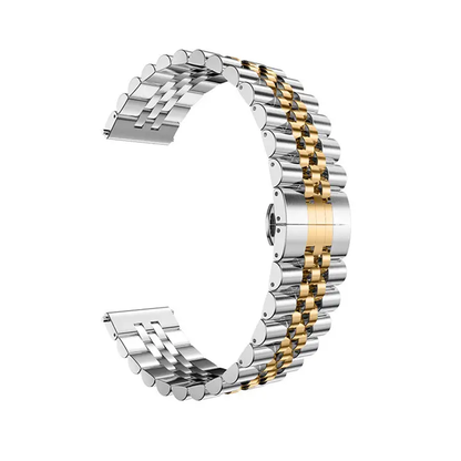 Valente 22mm Rado Metal Watch Strap for Noise halo, Colorfit Pro 3,Colorfit Ultra,Oneplus Watch,Fossil Gen 5E 44mm, Gen 5(44mm),firebolt Invincible Plus, Legacy,cobra,Pebble Cosmos Luxe 2.0.