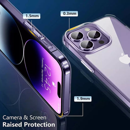 Valente Hard Polycarbonate Anti-Yellowing Transparent Back Cover for Apple Iphone 14 Pro