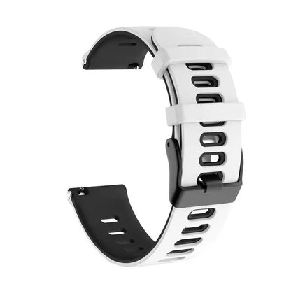 Valente Silicone Dual Color 20mm Watch Strap Compatible with Galaxy Watch Active 2 (40mm & 44mm),Active (40mm), Watch 3 (41mm),Boat Vertex,Amazfit Bip,GTR (42mm),GTS,Dizo Watch 2