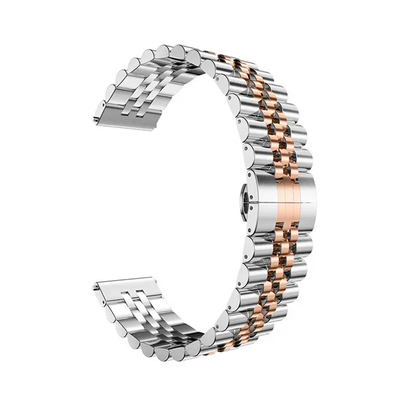 Valente 22mm Rado Metal Watch Strap for Noise halo, Colorfit Pro 3,Colorfit Ultra,Oneplus Watch,Fossil Gen 5E 44mm, Gen 5(44mm),firebolt Invincible Plus, Legacy,cobra,Pebble Cosmos Luxe 2.0.