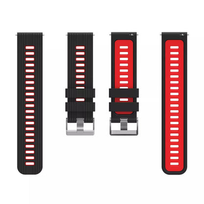 Valente Silicone Dual Color 22mm Watch Strap Compatible with Noise Colorfit Pro 3,Assist ,Ultra, Oneplus Watch, Fossil Gen 5E 44 mm, Gen 5,Realme Watch 2 Pro
