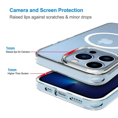 Valente Hard Polycarbonate Anti-Yellowing MagSafe Transparent Case Cover for Apple Iphone 14 Pro