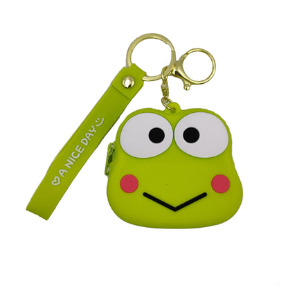 Valente Universal Cute Cartoon Silicone Zipper Coin Purse Pouch For Kids & Girls.