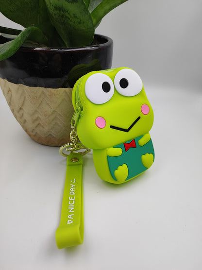 Valente Universal Cute Cartoon Silicone Zipper Coin Purse Pouch For Kids & Girls.