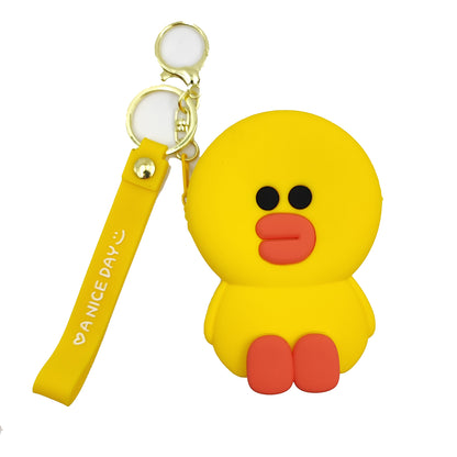 Valente Universal Cute Cartoon Silicone Zipper Coin Purse Pouch For Kids & Girls.