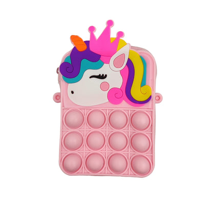 Valente Universal Cute Cartoon Silicone Zipper Coin Purse Pouch For Kids & Girls.