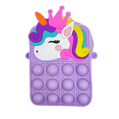 Valente Universal Cute Cartoon Silicone Zipper Coin Purse Pouch For Kids & Girls.