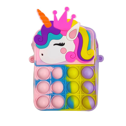 Valente Universal Cute Cartoon Silicone Zipper Coin Purse Pouch For Kids & Girls.