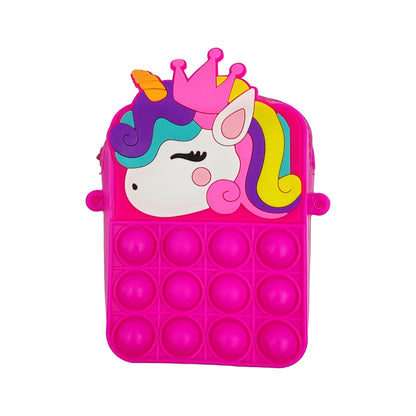 Valente Universal Cute Cartoon Silicone Zipper Coin Purse Pouch For Kids & Girls.