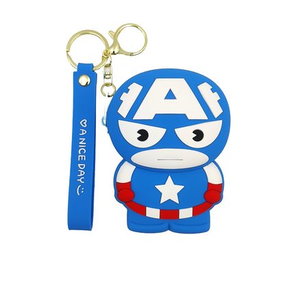 Valente Universal Cute Cartoon Silicone Zipper Coin Purse Pouch For Kids & Girls.