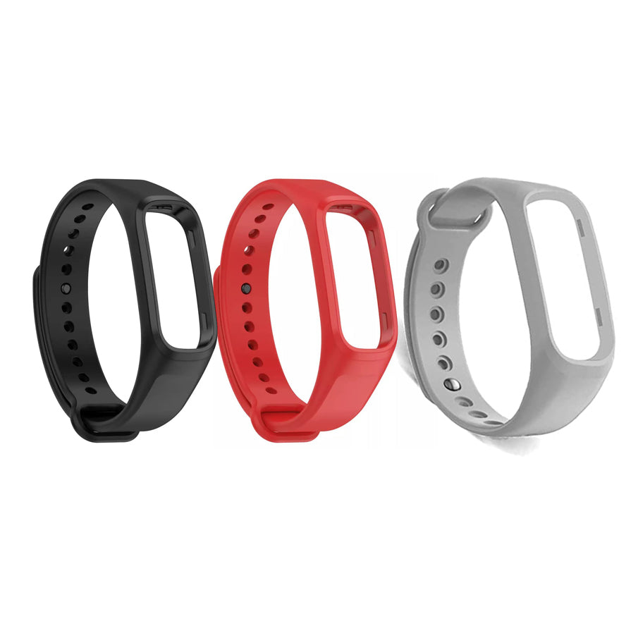 Valente Soft Silicone Smart Band Straps compatible with One Plus Smart Band (Pack of 3)