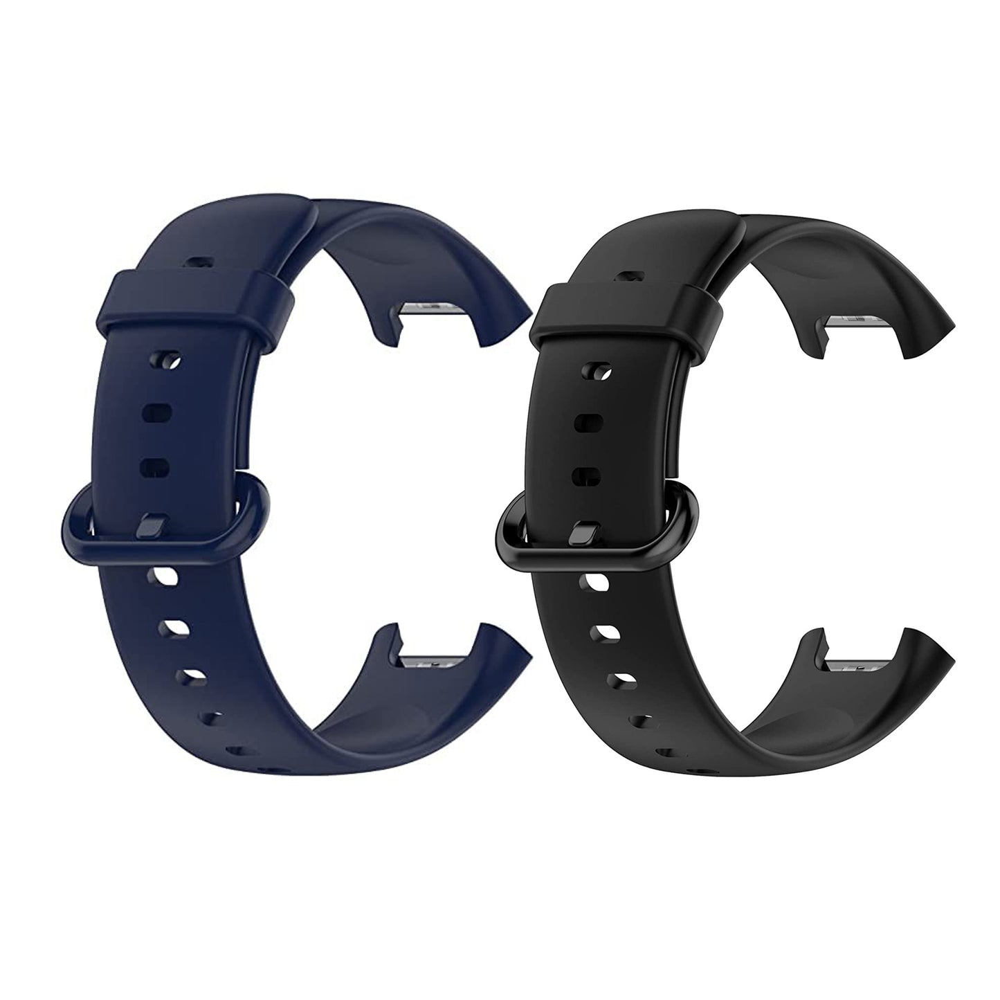 Valente Soft Silicone Buckle watch Strap Compatible for Redmi Watch 2 Lite & Redmi GPS Watch Only (Watch Not included) (Pack of 2)