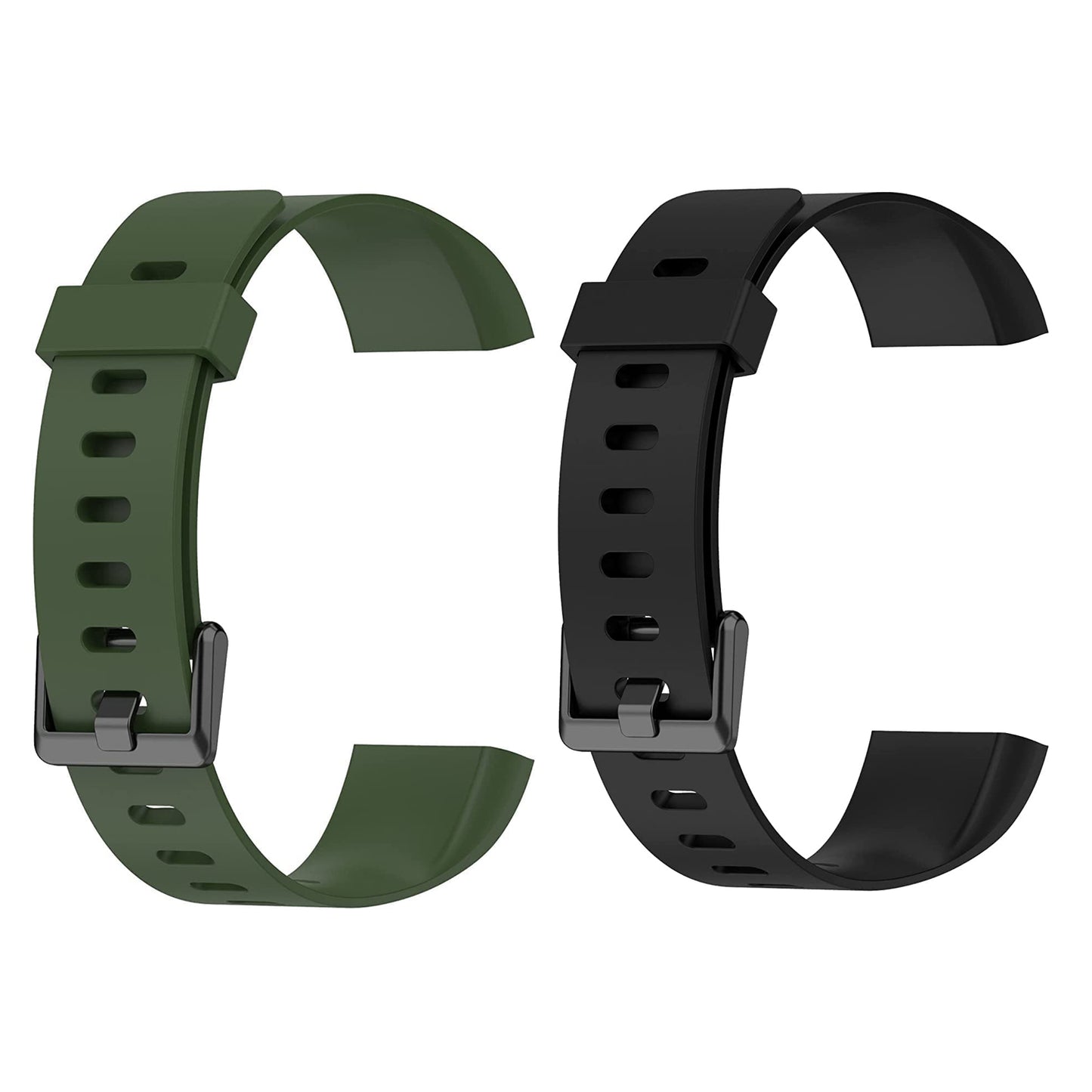 Valente Buckle Silicone Strap for Realme Smart Band RMA183 (Pack of 2)