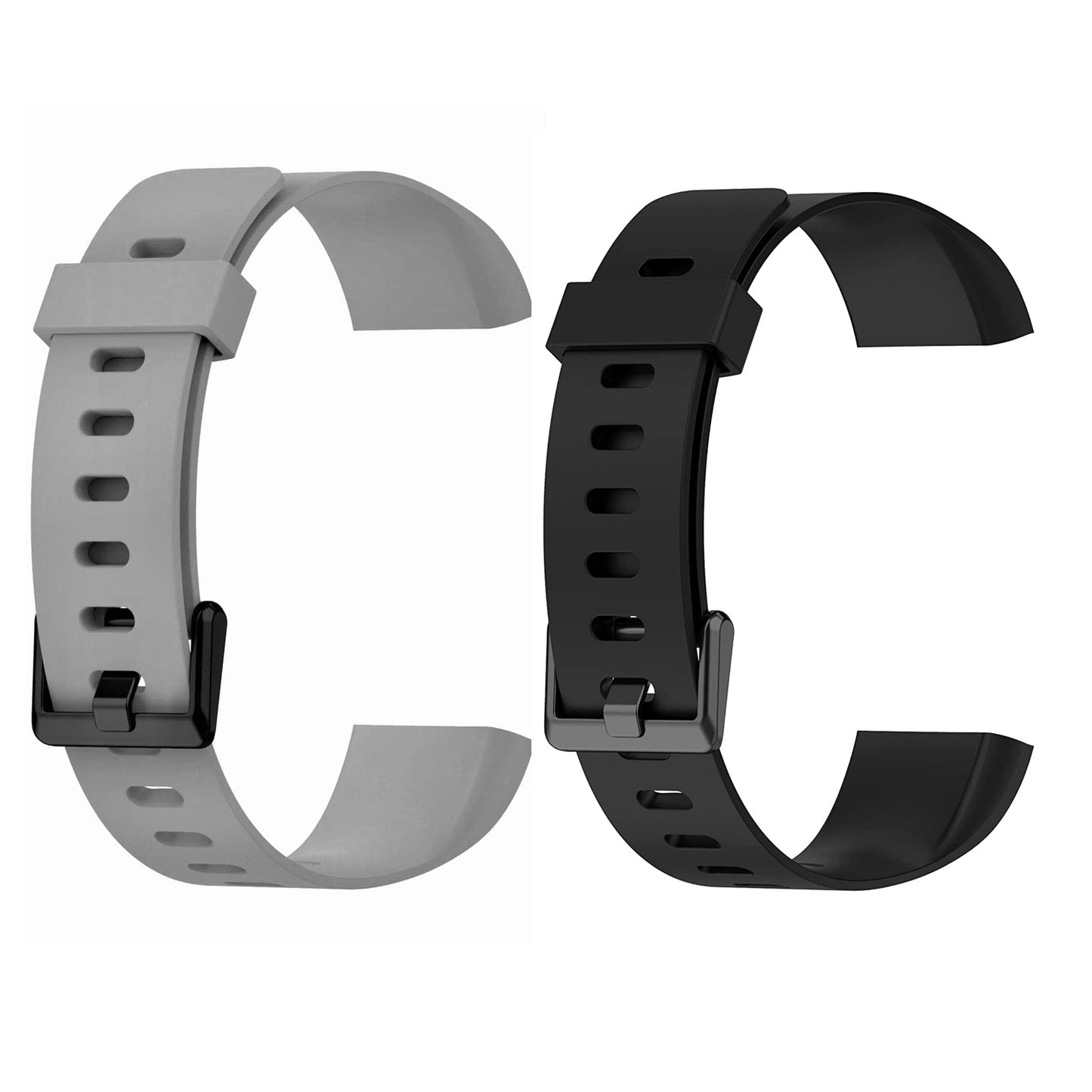 Valente Buckle Silicone Strap for Realme Smart Band RMA183 (Pack of 2)