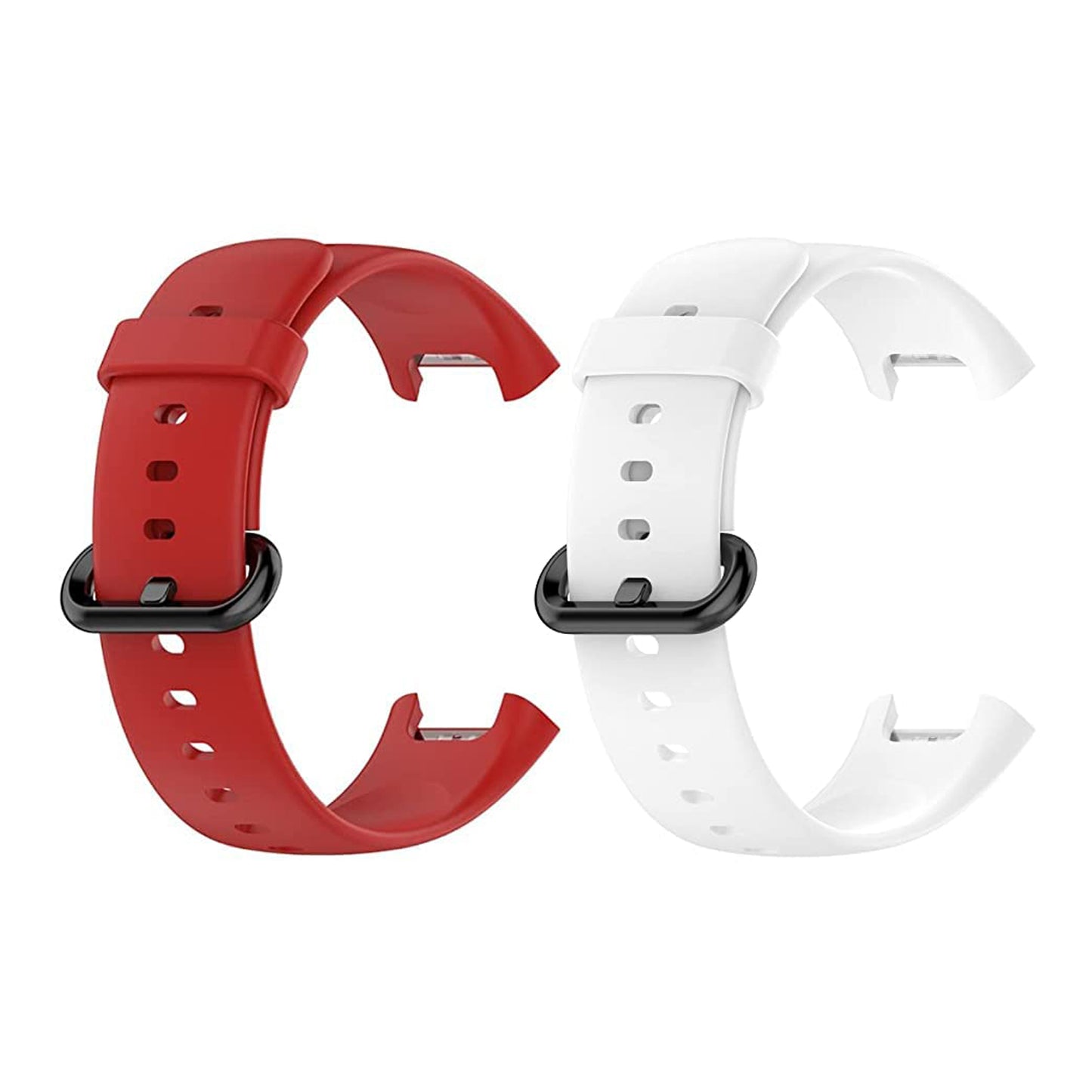 Valente Soft Silicone Buckle watch Strap Compatible for Redmi Watch 2 Lite & Redmi GPS Watch Only (Watch Not included) (Pack of 2)